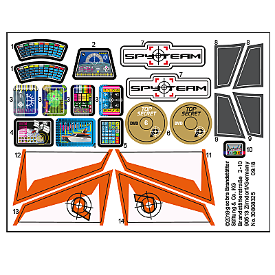 30808325_sparepart/Etikett 70002 "SPY TEAM Turboship"